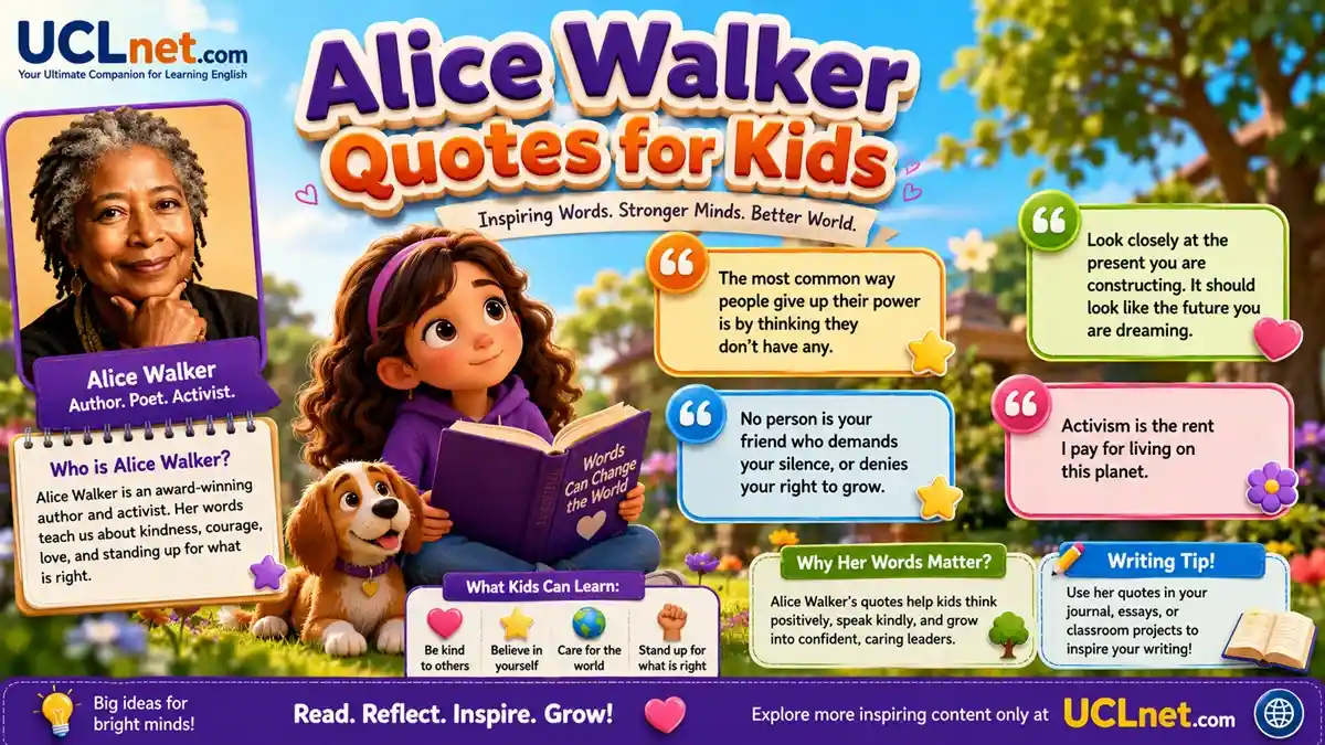 Alice Walker quotes for kids infographic teaching kindness and confidence - UCLnet.com