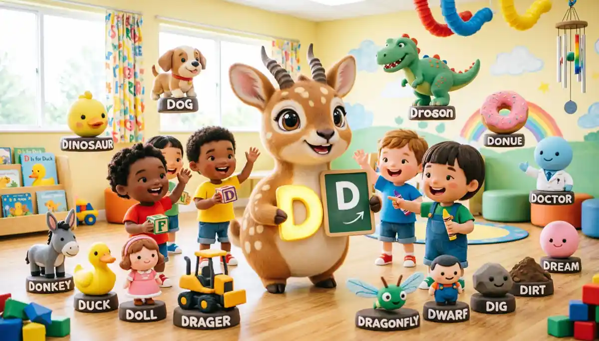 Dik-Dik Alphabet Learning for Kids - UCLnet.com Kids learning letter D with dik-dik animal alphabet - UCLnet.com