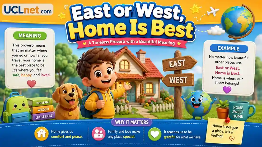 East or West, Home Is Best for Kids - UCLnet.com East or West, Home Is Best proverb explained for kids - UCLnet.com