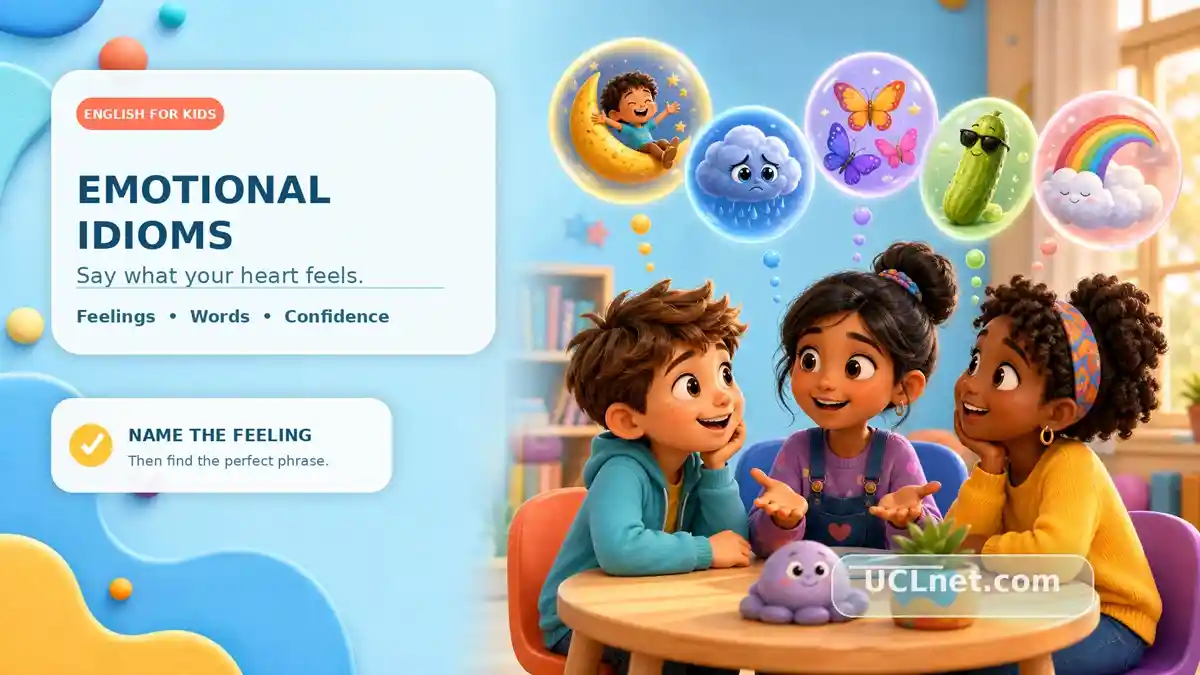 Emotional Idioms for Kids | UCLnet.com Emotional idioms for kids with feelings and English phrases | UCLnet.com