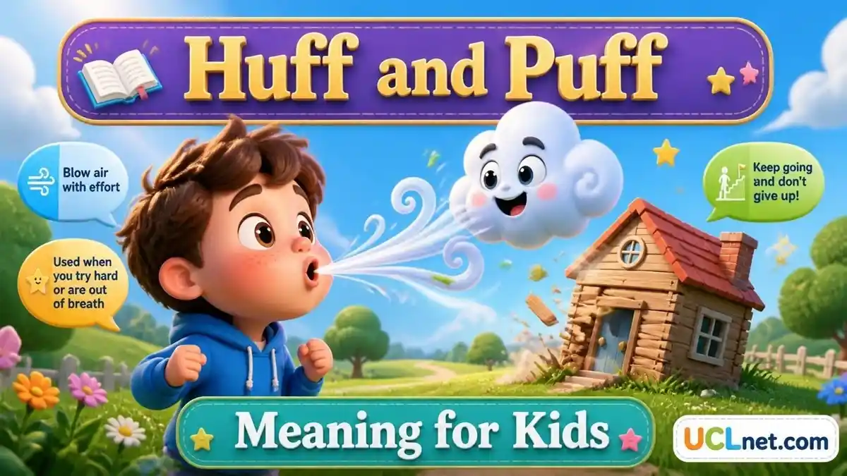 Huff and puff meaning for kids - UCLnet.com Huff and puff meaning for kids educational infographic - UCLnet.com