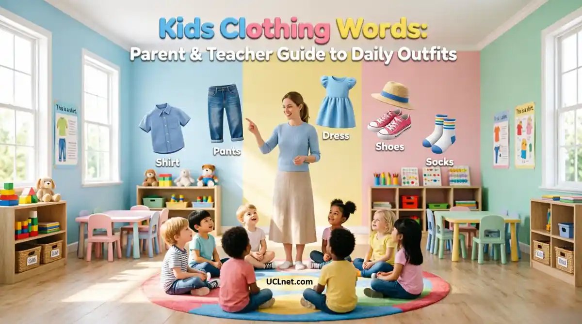 Kids Clothing Words Daily Outfits Guide - UCLnet.com 3D kindergarten children learning English clothing vocabulary with teacher - UCLnet.com
