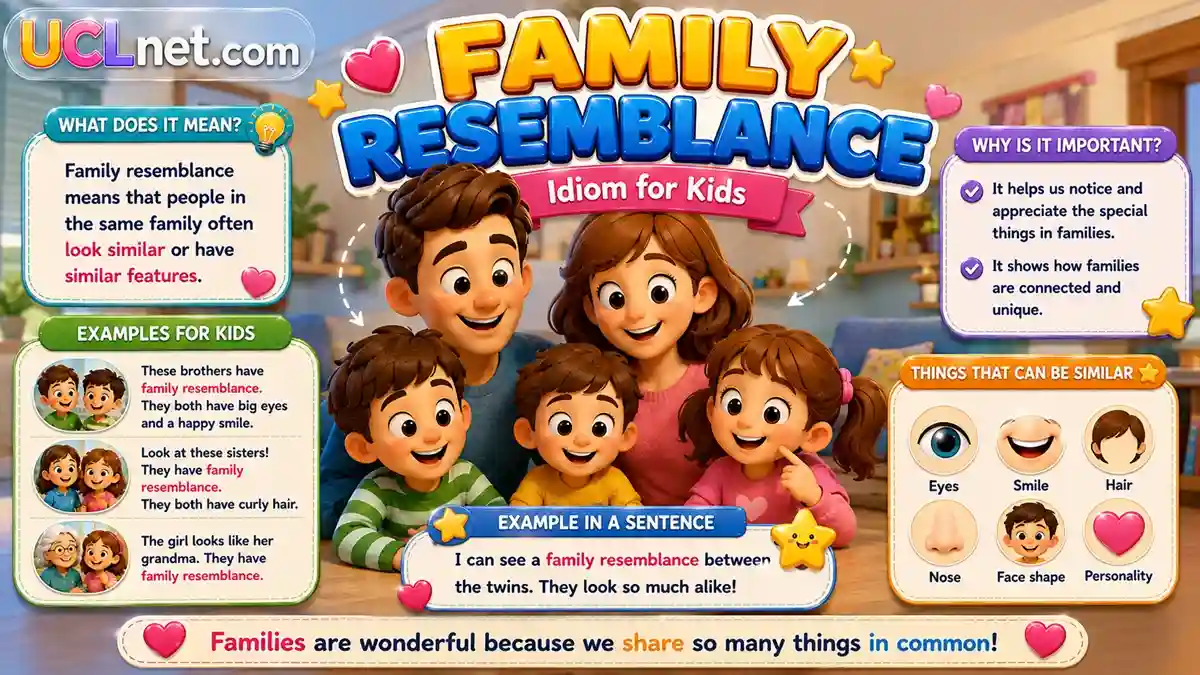 Family resemblance idiom for kids - UCLnet.com Family resemblance idiom for kids with colorful examples and family features - UCLnet.com