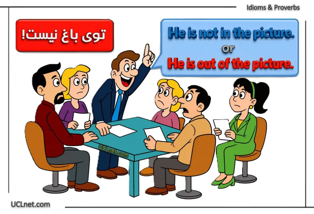 Out of the picture - اصطلاح توی باغ نبودن در زبان انگلیسی Out of the picture - اصطلاح توی باغ نبودن در زبان انگلیسی