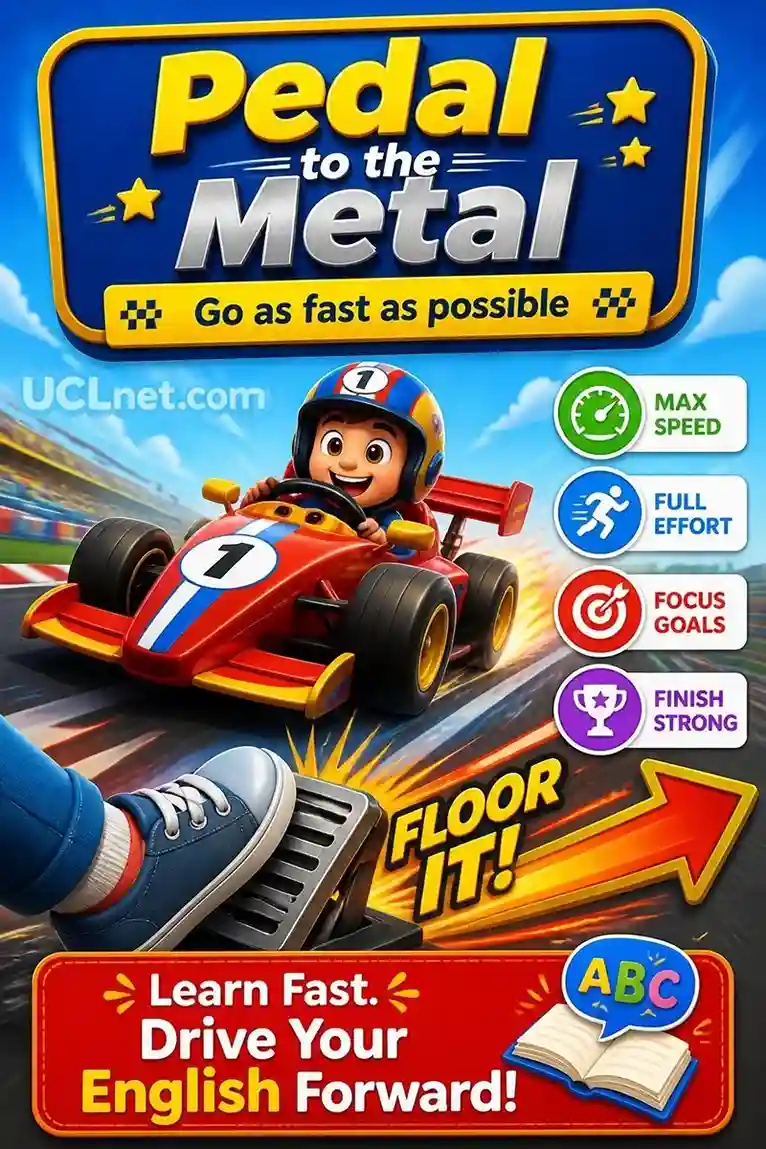 Pedal to the Metal idiom meaning - UCLnet.com Pedal to the Metal idiom meaning infographic - UCLnet.com