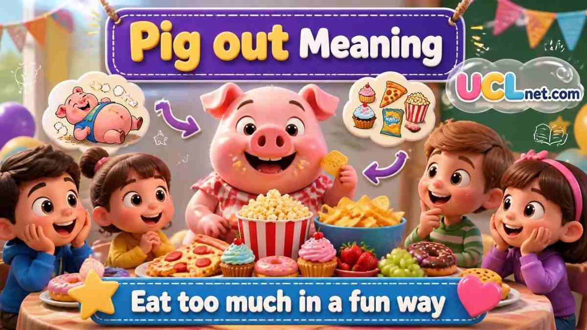 Pig out meaning for kids - UCLnet.com Pig out meaning infographic for kids with UCLnet.com