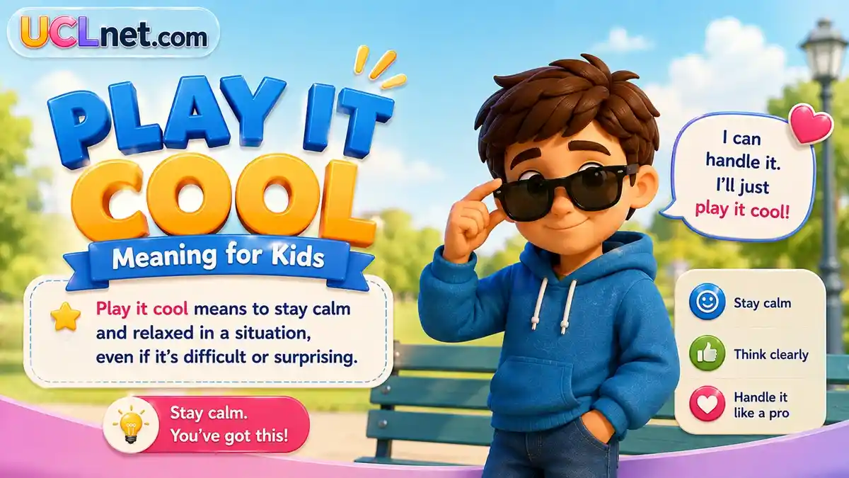 Play It Cool meaning for kids with simple examples and visuals - UCLnet.com