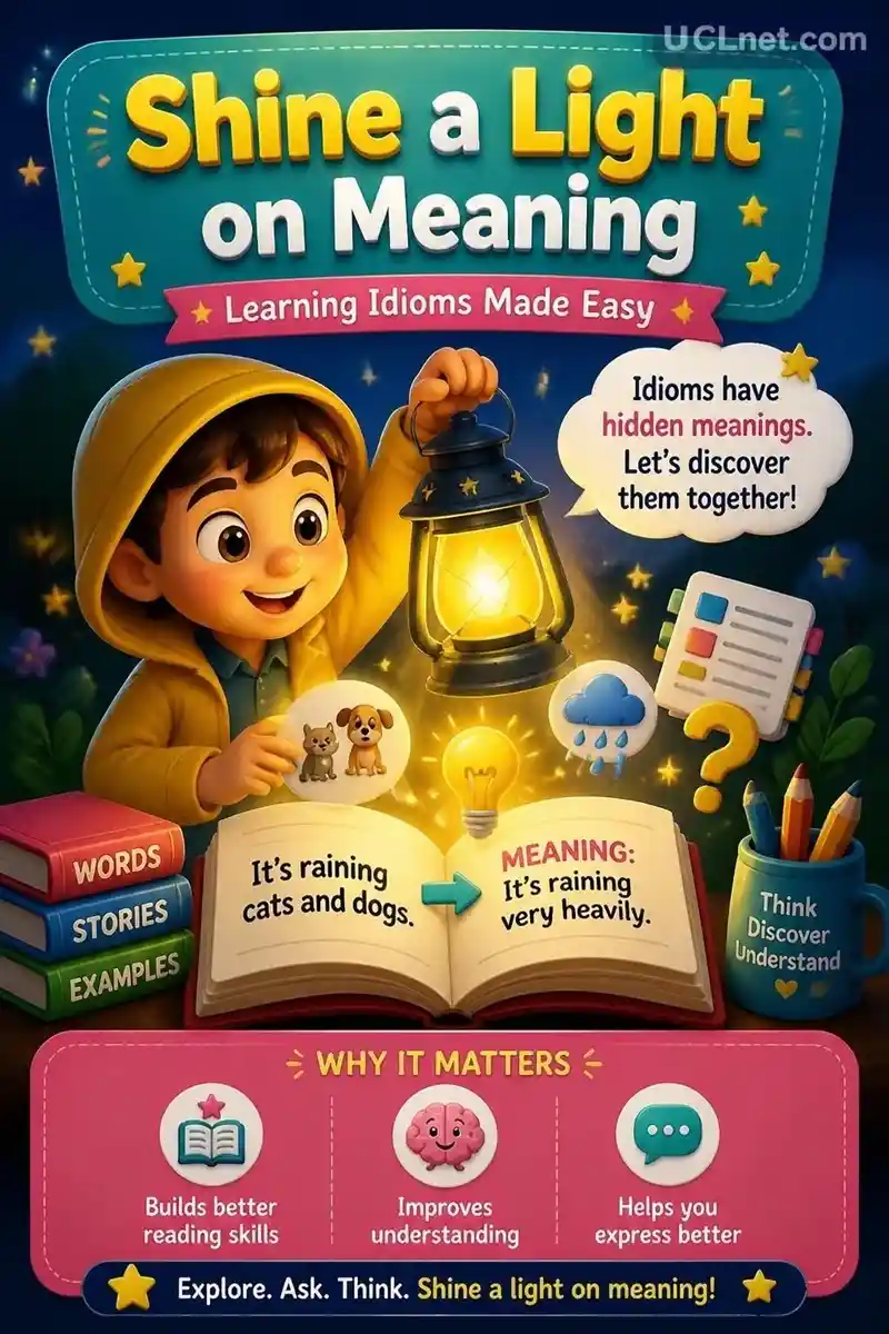 Shine a light on Meaning - UCLnet.com Shine a light on meaning kids infographic with examples - UCLnet.com