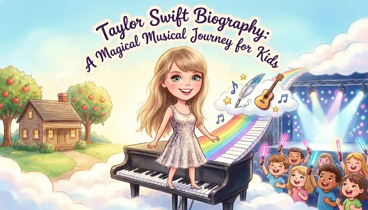 Young Girl Playing Guitar A happy young girl playing a colorful acoustic guitar - Taylor Swift biography - UCLnet.com