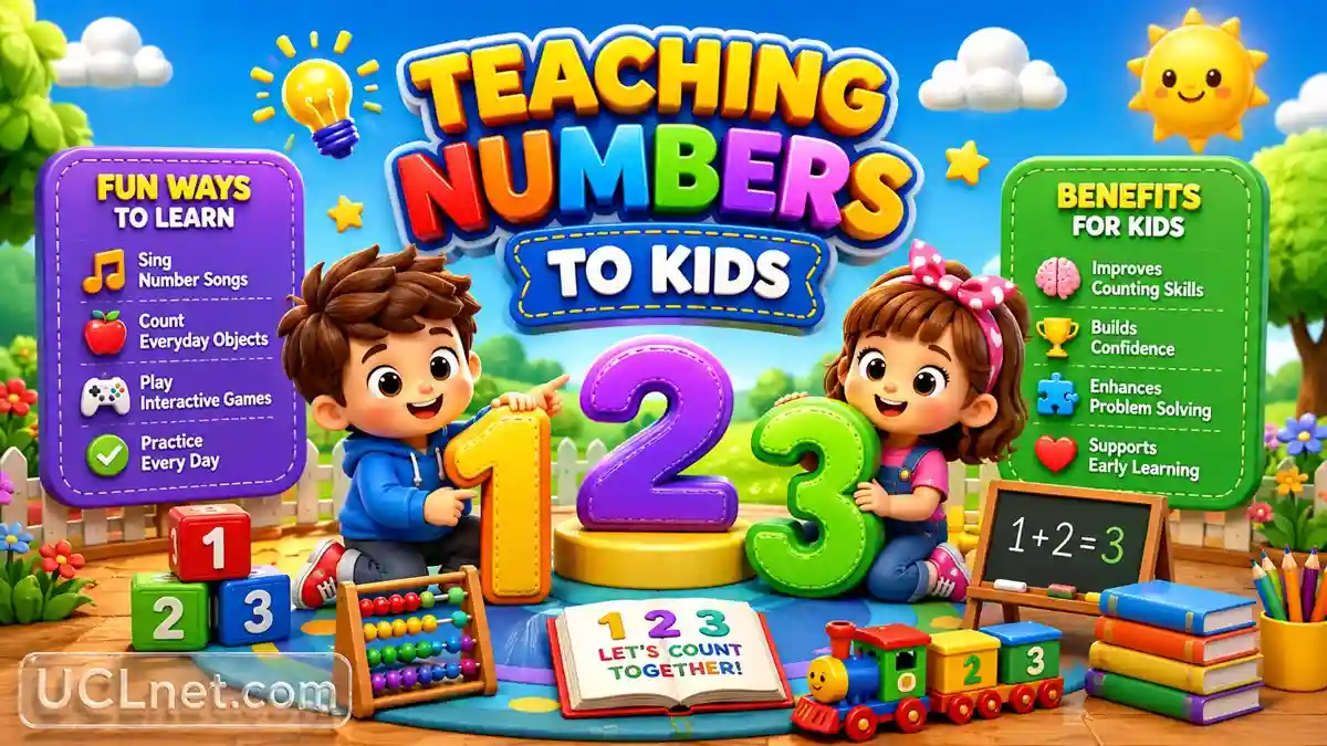 Fun Number Learning Activities - UCLnet.com Teaching numbers to kids with colorful 3D learning activities and happy children - UCLnet.com