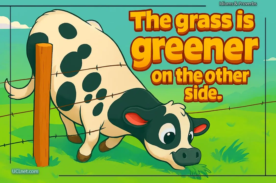 The grass is greener on the other side—مرغ همسایه غازه