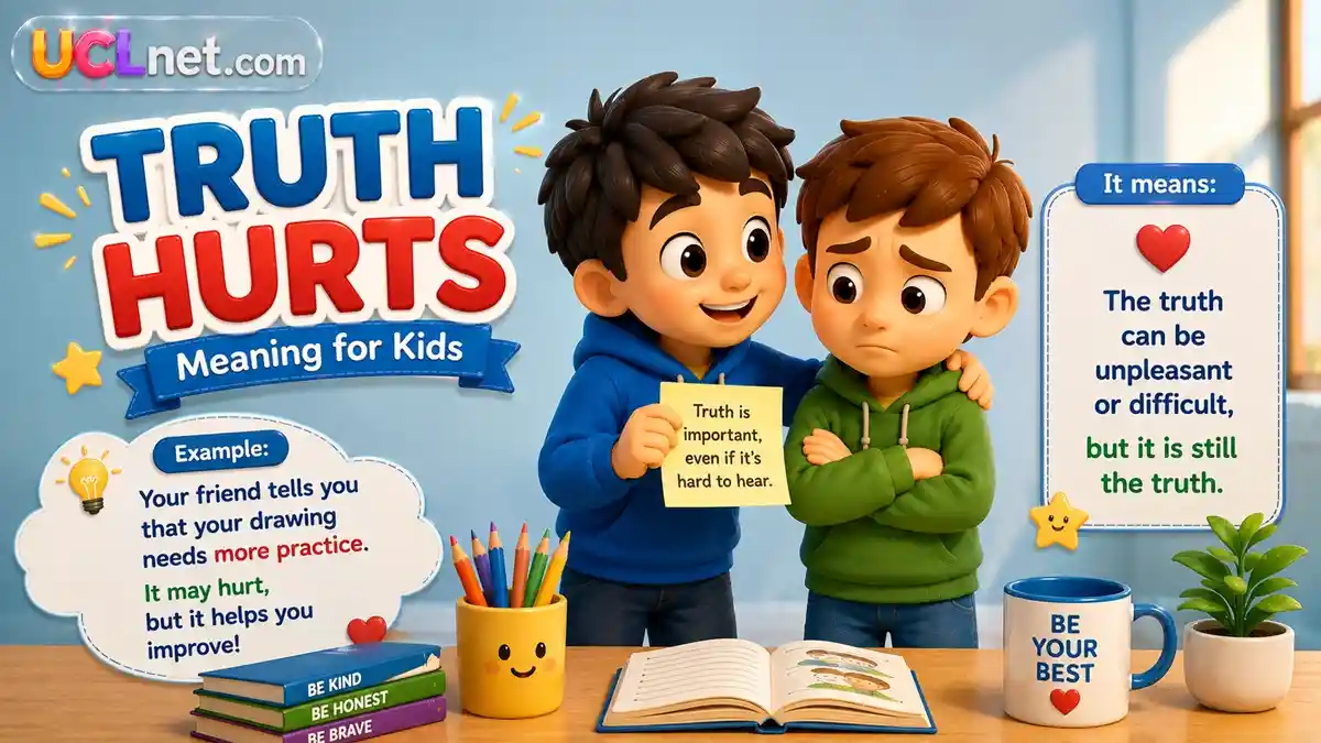 Truth hurts meaning for kids - UCLnet.com Truth hurts meaning for kids explained through a friendly educational classroom scene - UCLnet.com