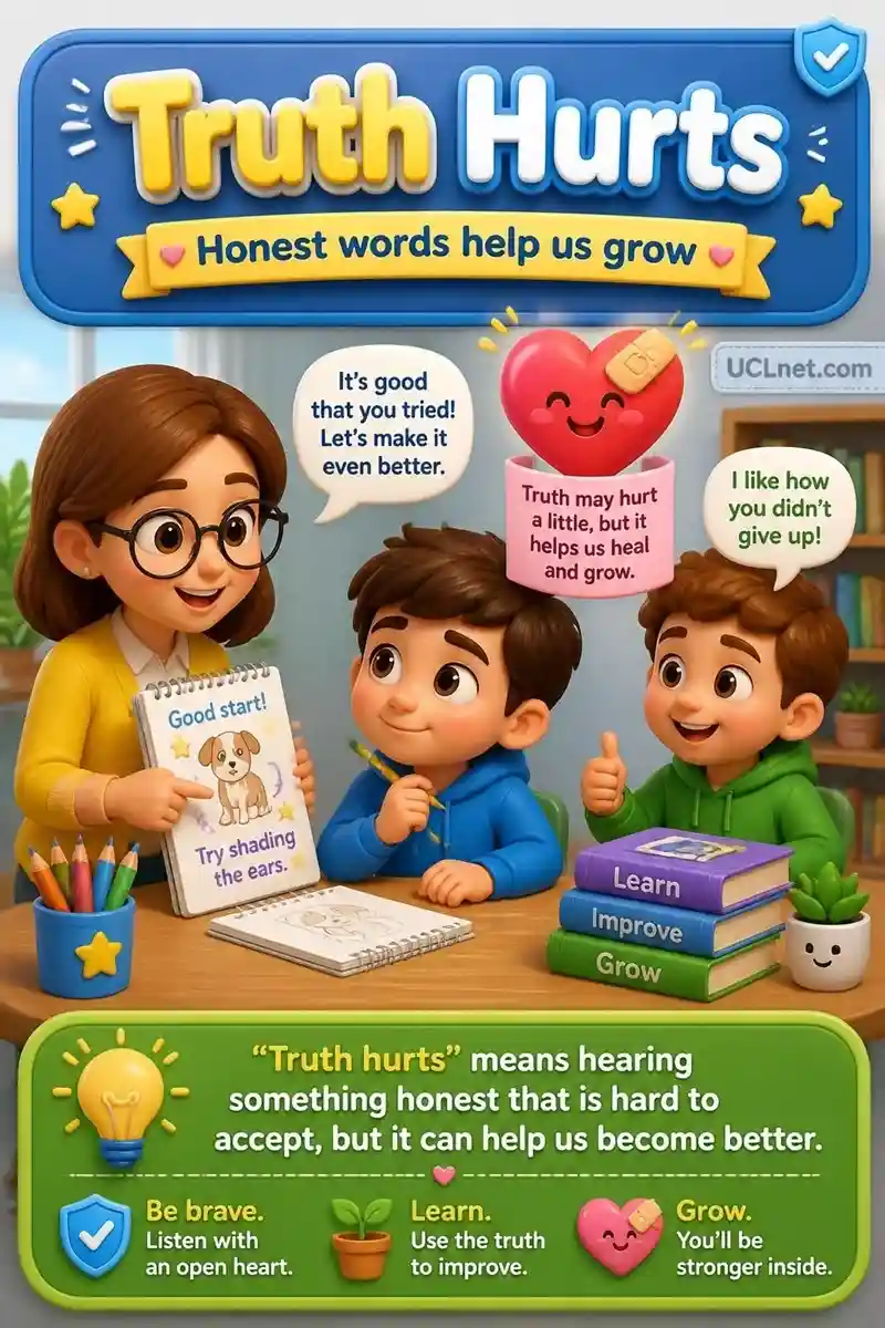 Truth hurts meaning for kids - UCLnet.com Truth hurts meaning for kids infographic with UCLnet.com