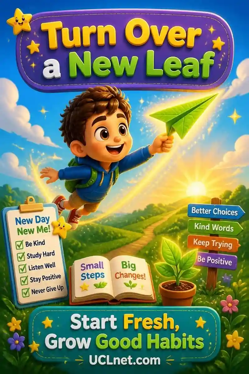 Turn over a new leaf meaning for kids - UCLnet.com Turn over a new leaf meaning for kids infographic - UCLnet.com