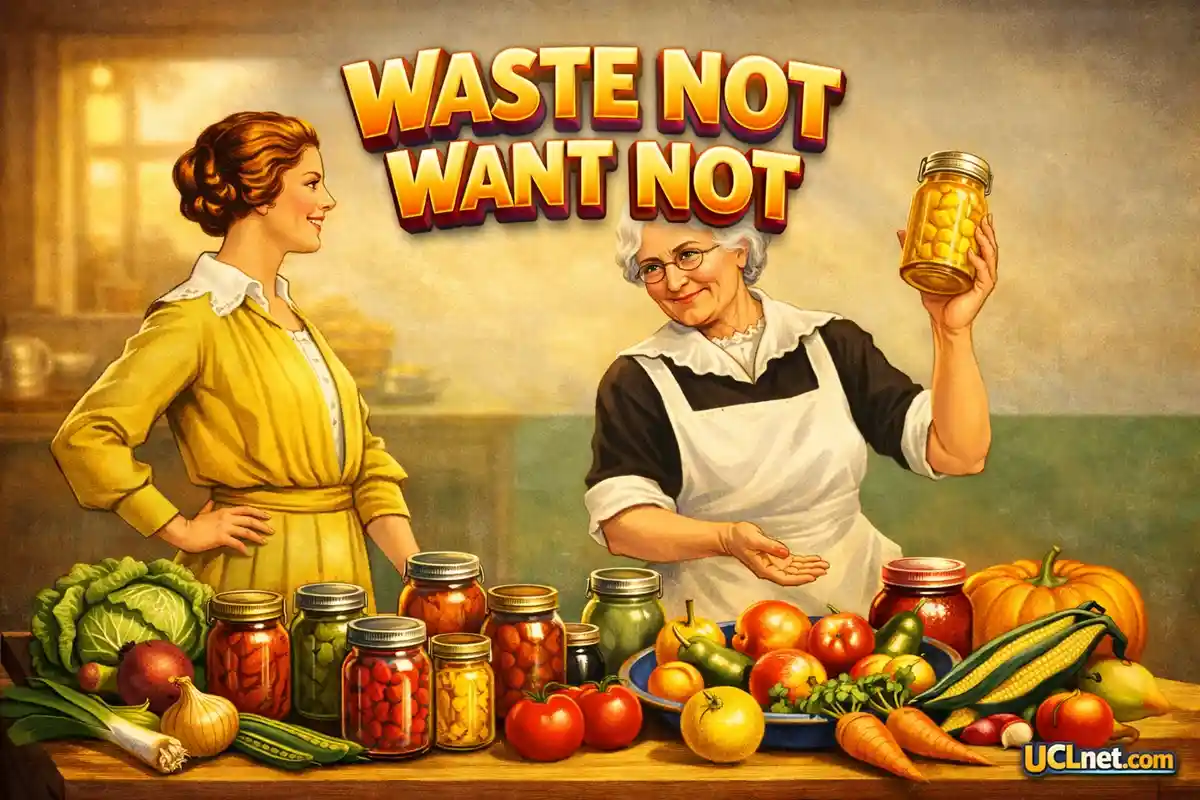 Waste Not, Want Not English Proverb @ UCLnet.com