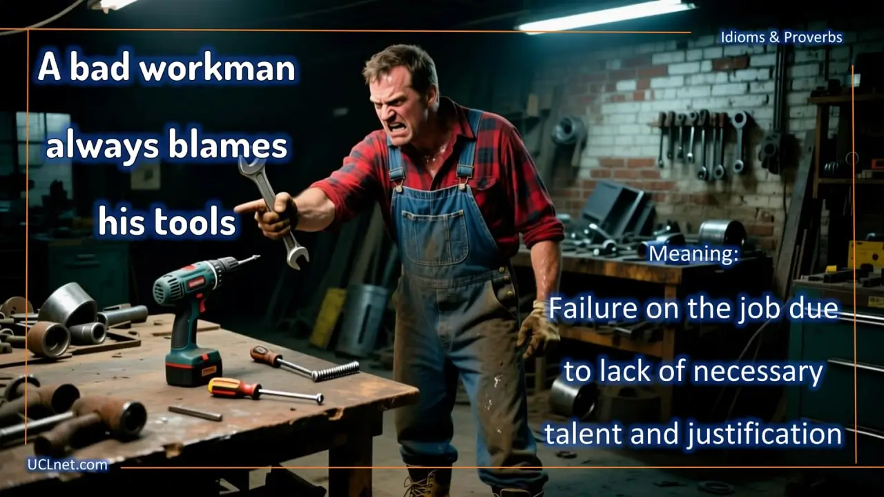 A bad workman blames his tools—English Proverb