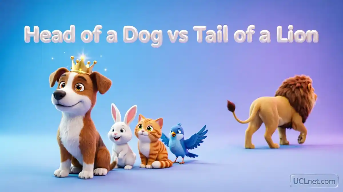 Head of a Dog vs Tail of a Lion English Idiom teaching leadership, confidence, responsibility and self-worth - UCLnet.com